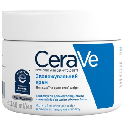 Крем для обличчя і тіла CeraVe (СераВе) Зволожуючий для сухої і дуже сухої шкіри 340 мл