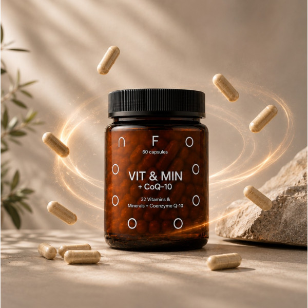 ФОООН Вітаміни та мінерали з Коезимом Q10 (FOOON VIT & MIN + CoQ-10) ліпосомальний мультивітамінний комплекс капсули флакон №60