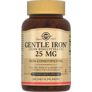 СОЛГАР (SOLGAR) Легкозасвоюване залізо (Gentle Iron) веганські капсули флакон №90