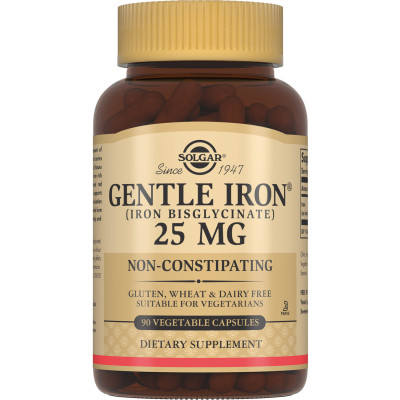 СОЛГАР (SOLGAR) Легкозасвоюване залізо (Gentle Iron) веганські капсули флакон №90