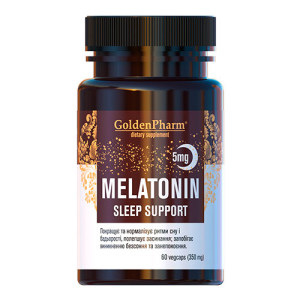 ГОЛДЕН-ФАРМ (GOLDEN PHARM) Мелатонін капсули 5 мг флакон №60