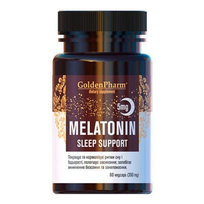 ГОЛДЕН-ФАРМ (GOLDEN PHARM) Мелатонін капсули 5 мг флакон №60