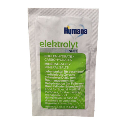 Суміш регідратаційна Humana Elektrolyt  (Хумана Електроліт) з фенхелем 6,25 г