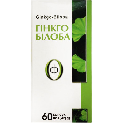 ГІНКГО БІЛОБА-Ф капсули 400 мг №60	
