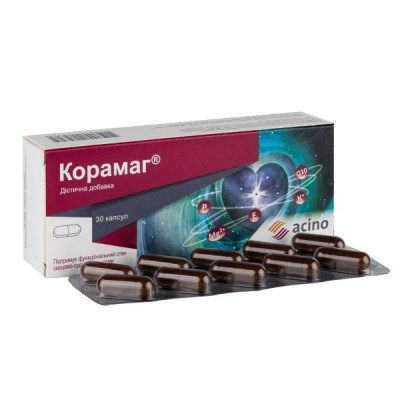 КОРАМАГ капсули для підтримки роботи серцево-судинної системи №30 (10х3)