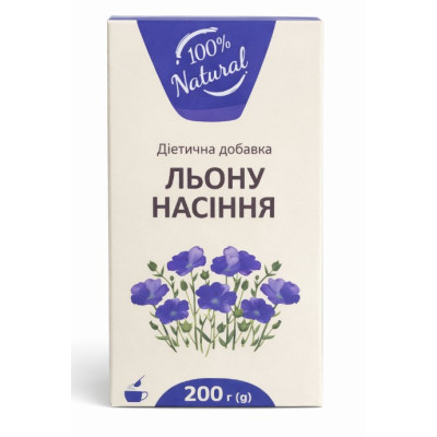 Льону  насіння  фіточай пачка з внутрішнім пакетом 200 г Ліктрави