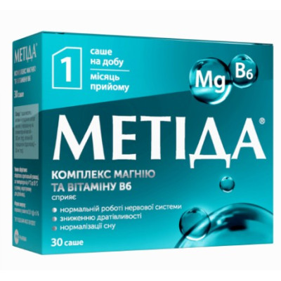 МЕТІДА (METIDA) для підтримки нервової системи саше 2 г порошок  №30