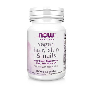 NOW VEGAN HAIR, SKIN & NAILS комплекс для волосся, шкіри та нігтів капсули №30