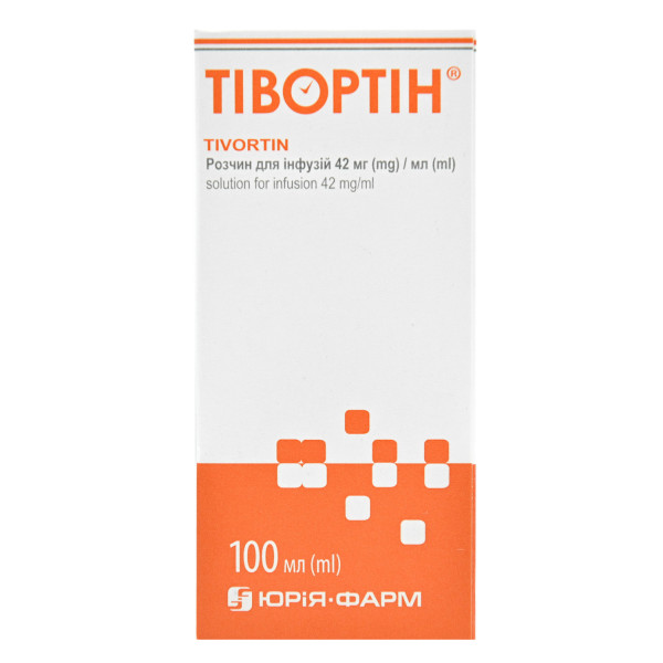ТІВОРТІН розчин для інфузій 42 мг/мл пляшка 100 мл