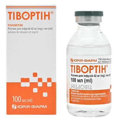 ТІВОРТІН розчин для інфузій 42 мг/мл пляшка 100 мл