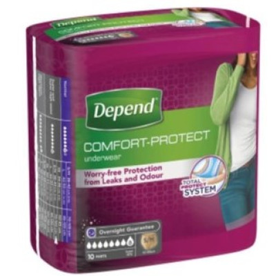 Підгузки-труси для дорослих DEPEND (Депенд) S/M 70-105см жіночі 10 шт