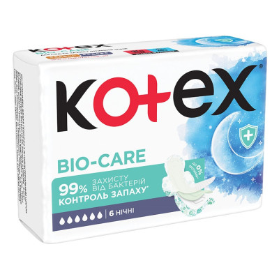 Прокладки KOTEX Bio Care Night 6
