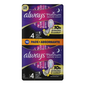 Прокладки ALWAYS Ultra гігієнічні аромат. Platinum Secure Night Duo 10 шт