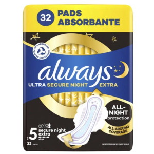 Прокладки ALWAYS Ultra гігієнічні Secure Night (Безпечна ніч) Quatro 32 шт 