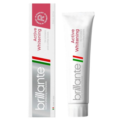 Зубна паста BRILLANTE (Бріллант) Active Whitening для курців і цінителів кави 75 мл