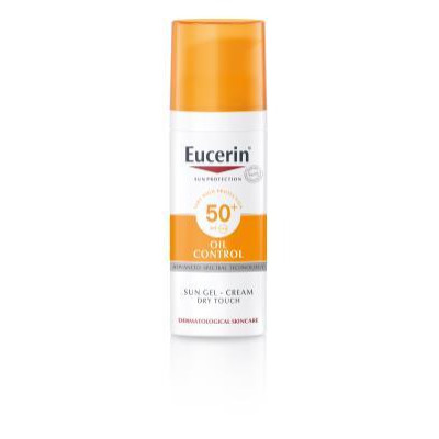 Гель-крем сонцезахисний Eucerin (Еуцерін) Sun Oil Control SPF 50+ для обличчя з матуючим ефектом 50 мл