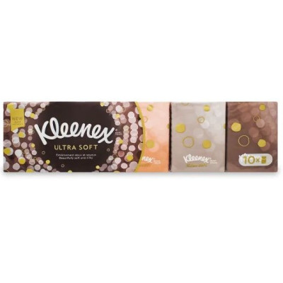 Хустинки носові паперові КЛІНЕКС (KLEENEX) Ultra Soft Mini  (4 шари) №10х15