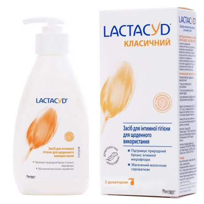 Засіб для інтимної гігієни Lactacyd (ЛАКТАЦИД) Класичний флаконон  з дозатором 200 мл