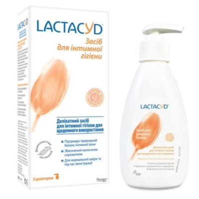 Засіб для інтимної гігієни Lactacyd (ЛАКТАЦИД) Класичний флаконон  з дозатором 400 мл