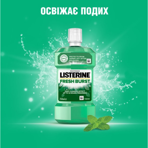Ополіскувач для ротової порожнини Listerine Сплеск свіжості 250 мл