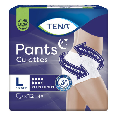 Підгузки-труси для дорослих TENA (Тена) Pants Plus Night Large 100-135см 12 шт