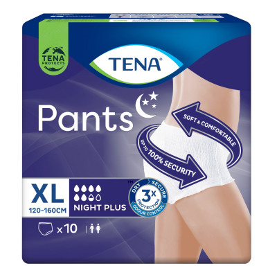 Підгузки-труси для дорослих TENA (Тена) Pants Plus Night Extra Large XL 120-160см 10 шт