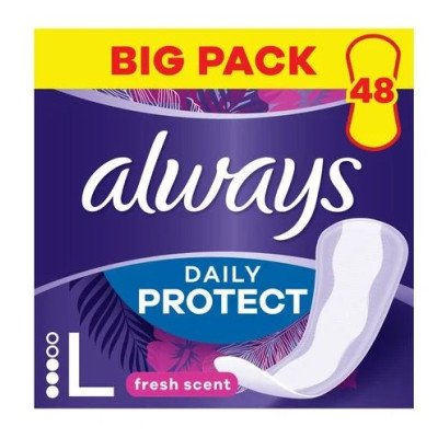 Прокладки ALWAYS Daily щоденні гігієнічні Protect Long Свіжий аромат 48 шт