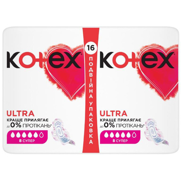 Прокладки Kotex Ultra Dry Super Duo №16