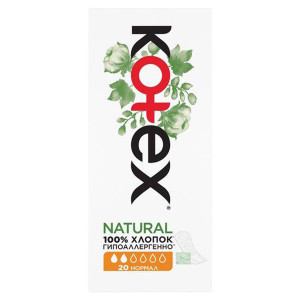 Прокладки щоденні Kotex NATURAL Normal №20