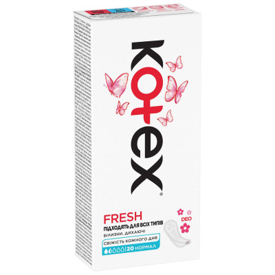 Прокладки щоденні Kotex FRESH Ultra Slim Deo №20