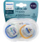Пустушка (соска) силіконова Philips АВЕНТ (AVENT) Air I love артикул SCF080/01 ортодонтична (0-6 місяців) для хлопчиків, 2 шт