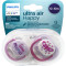 Пустушка (соска) силіконова Philips АВЕНТ (AVENT) Air I love артикул SCF080/02 ортодонтична (0-6 місяців) для дівчаток, 2 шт