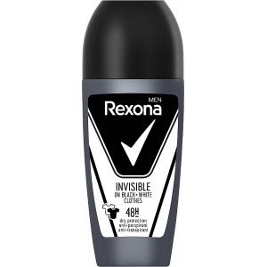 Антиперспірант роликовий Rexona (Рексона)  82h Invisible Black + White Antiperspirant Roll невидимий на чорному та білому одязі для чоловіків 50 мл