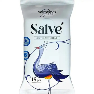 Серветки косметичні вологі Salve Антибактеріальні №15