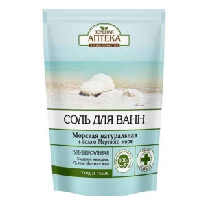 Сіль морська Зелена Аптека (Green Pharmacy) Морська натуральна для ванн пакет 500 г