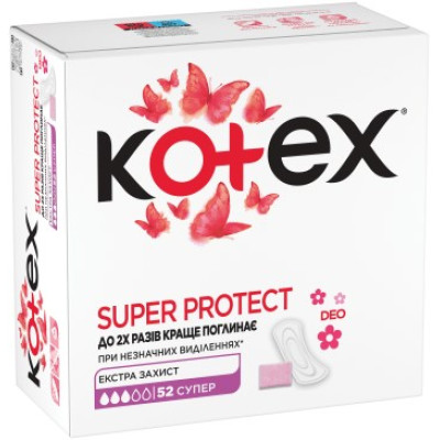Прокладки щоденні Kotex SUPER PROTECT Super Deo №52