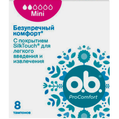 Тампони жіночі гігієнічні o.b. Pro Comfort Mini №8