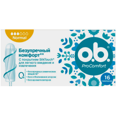 Тампони жіночі гігієнічні o.b. Pro Comfort Normal №16 