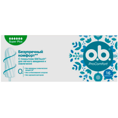 Тампони жіночі гігієнічні o.b. Pro Comfort Super Plus №16