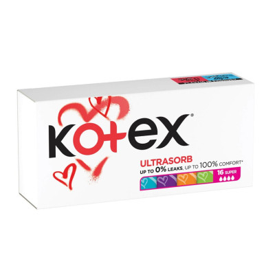 Тампони жіночі гігієнічні KOTEX Super №16