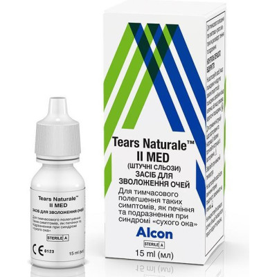 Краплі очні Tears Naturale II MED (штучні сльози) зволожуючий засіб флакон 15 мл