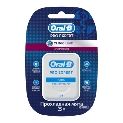 Зубна нитка Oral-B Pro-Expert Clinic Line Прохолодна м'ята 25 м