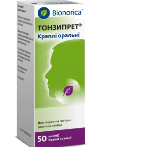 ТОНЗИПРЕТ краплі оральні флакон 50 мл