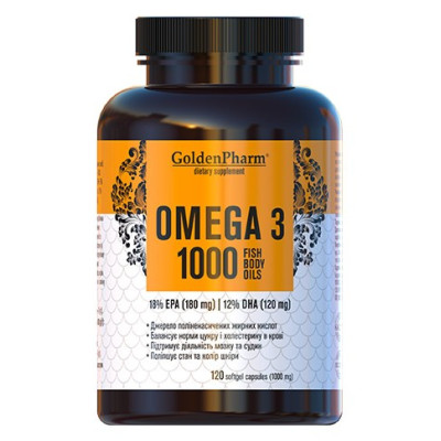ГОЛДЕН-ФАРМ (GOLDEN PHARM) Омега-3 капсули 1000 мг №120