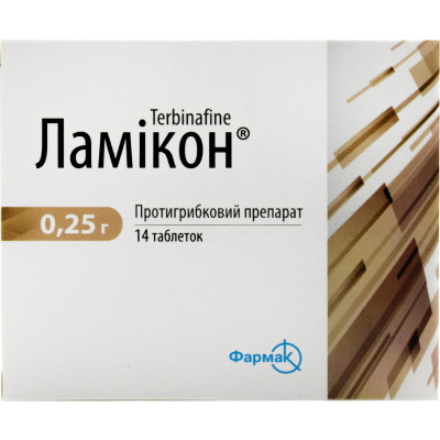 ЛАМІКОН  таблетки 0,25 г №14 (7х2)