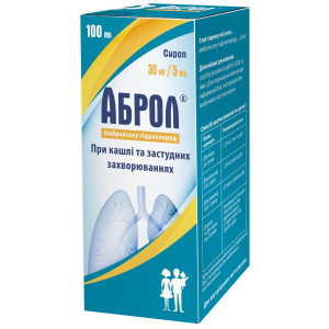 АБРОЛ сироп 30 мг/5 мл флакон 100 мл