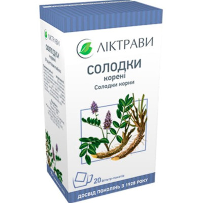 СОЛОДКИ КОРЕНІ корені фільтр-пакети 1,5 г №20 Ліктрави