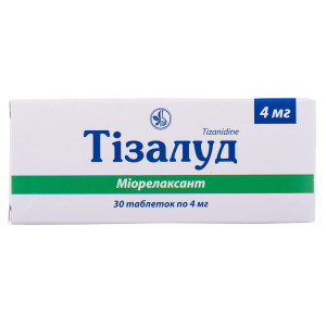 ТІЗАЛУД таблетки 4 мг №30 (10х3)