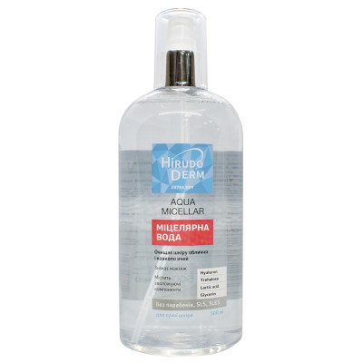 Міцелярна вода Hirudo Derm (Гірудо дерм) Extra Dry Aqua Micellar 500 мл