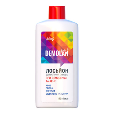 Лосьйон для повік і обличчя ДЕМОЛАН (DEMOLAN) Форте при демодекозі та акне 150 мл